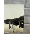 Scene from Bridge Fremont Wisconsin WI Wis RPPC Real Photo Postcard