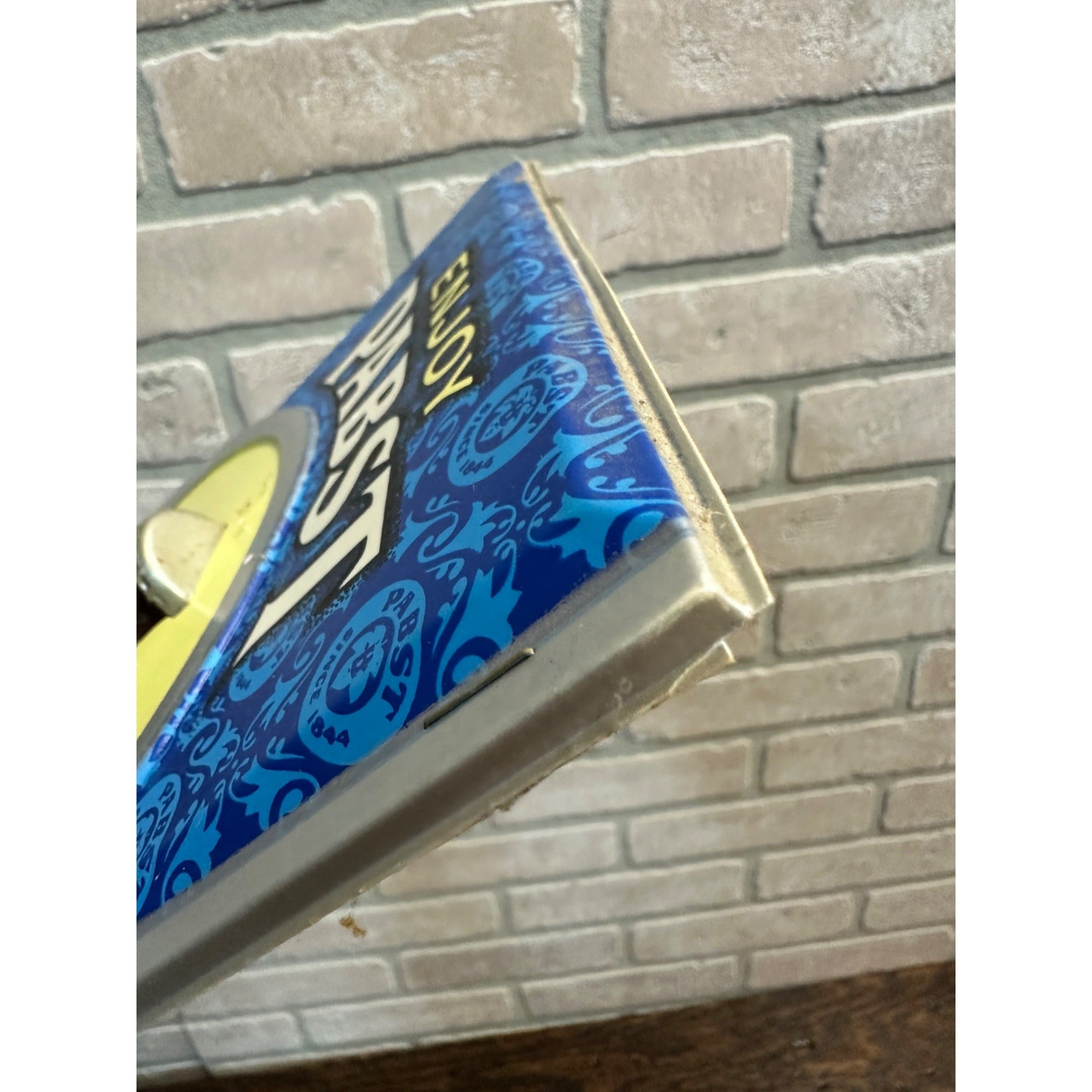 VINTAGE PABST BLUE RIBBON "LITTLE BLUE" 3-D BOTTLE BEER SIGN 7OZ BOTTLE PLASTIC