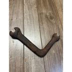 Antique L-Shaped L.W. 1900s Early Implement Farm Wrench Garage Decor