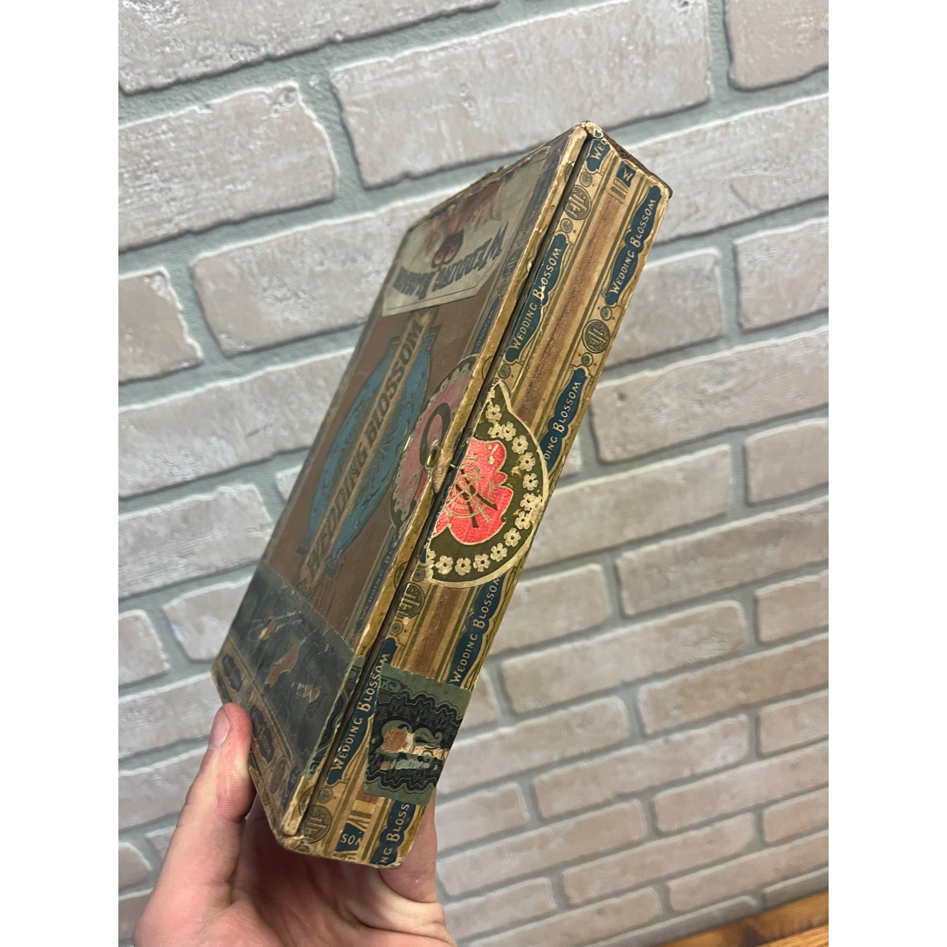 Vintage Wedding Blossom Cigar Wooden Box Advertising South Bend Indiana