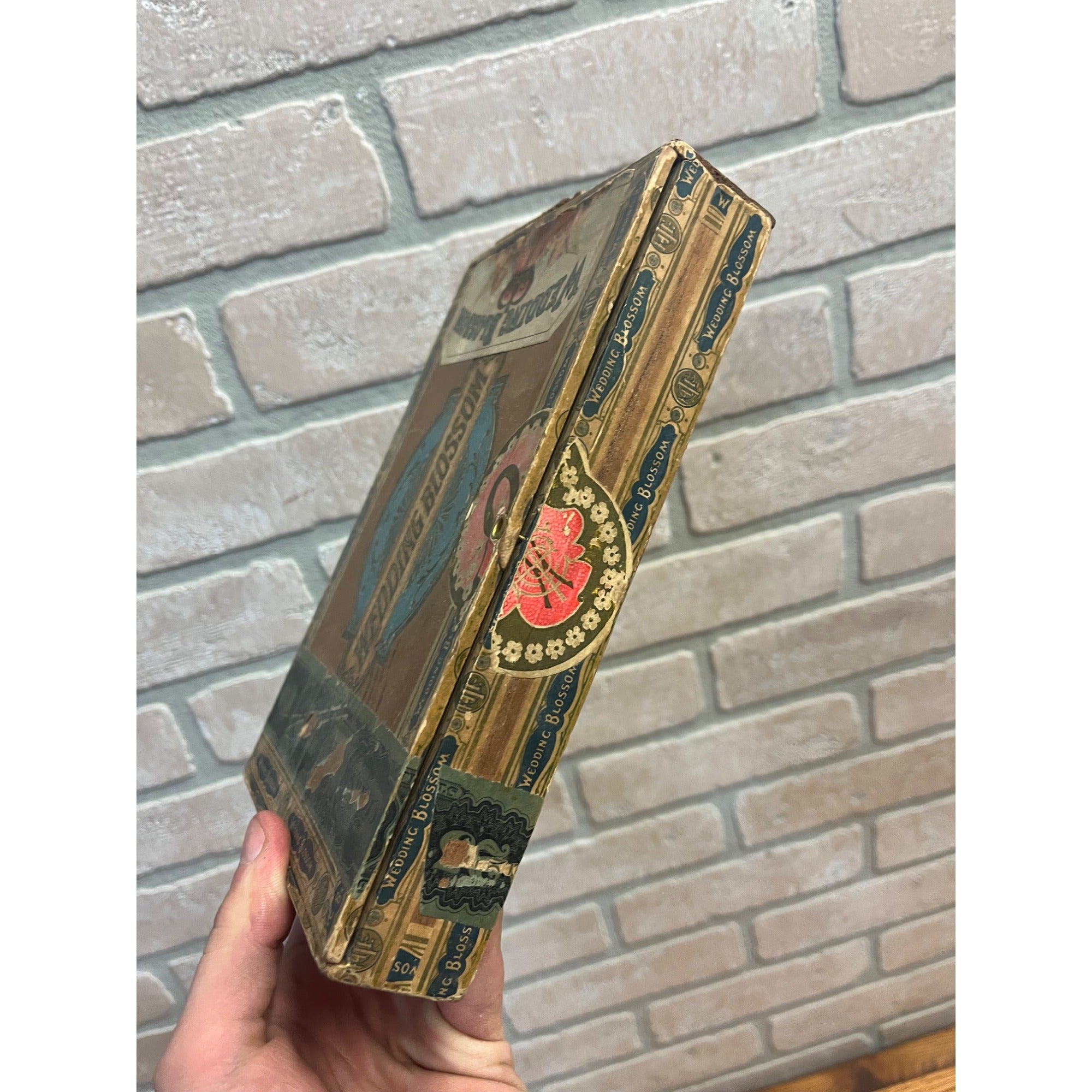 Vintage Wedding Blossom Cigar Wooden Box Advertising South Bend Indiana