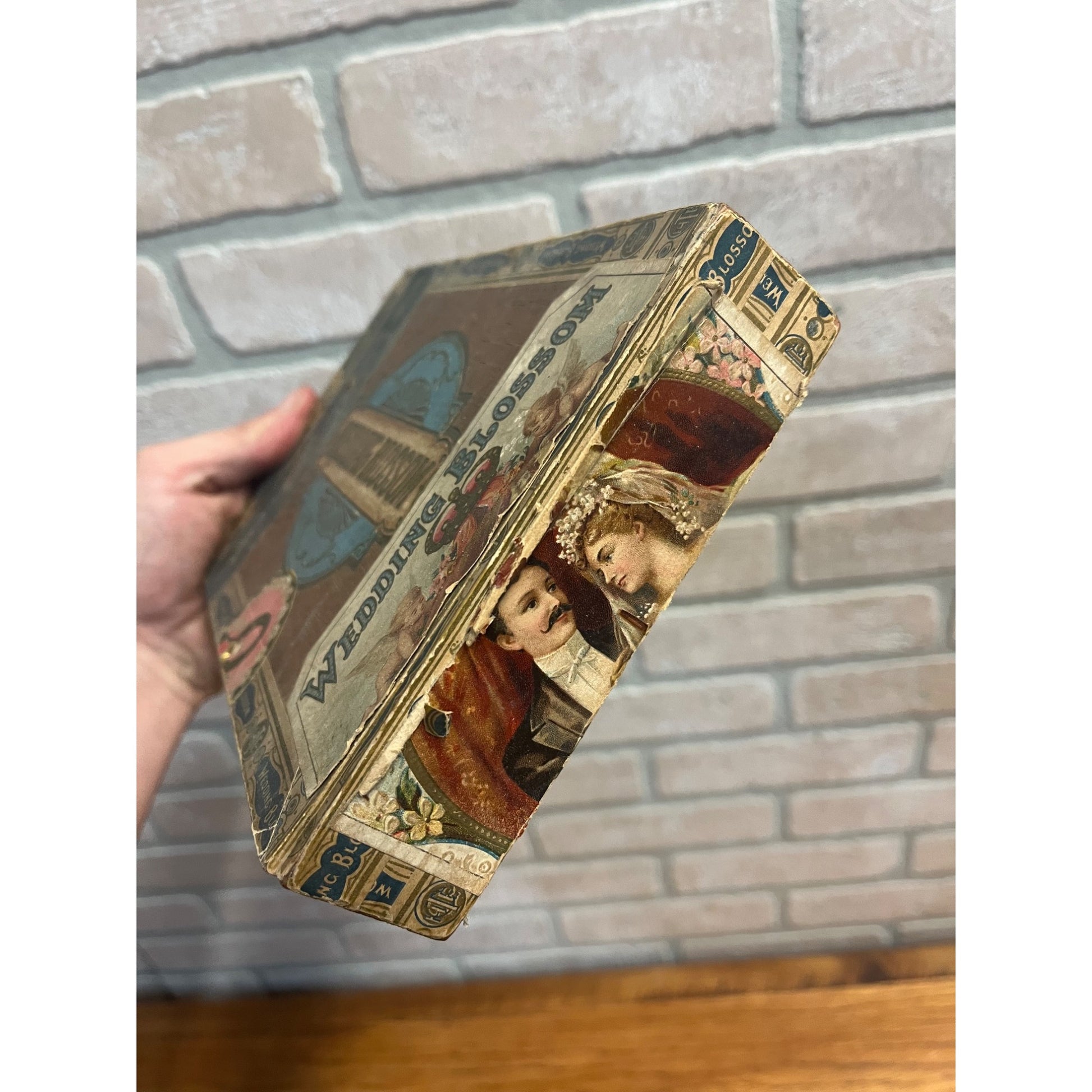 Vintage Wedding Blossom Cigar Wooden Box Advertising South Bend Indiana