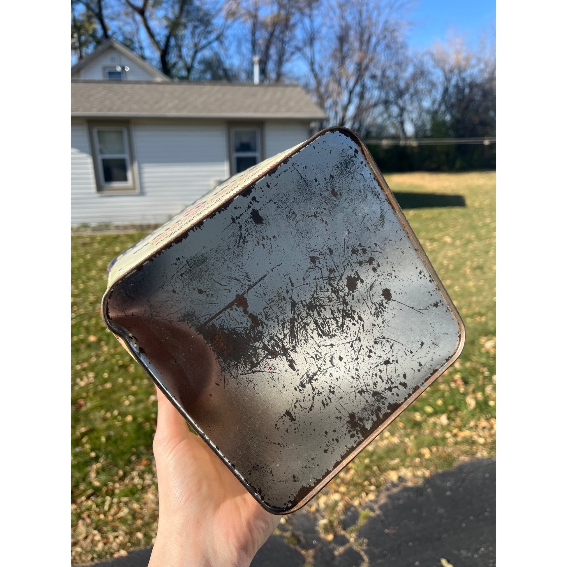 Vintage Horlick's Malted Milk Advertising Tin 10lb Kitchen Farmhouse Racine Wis