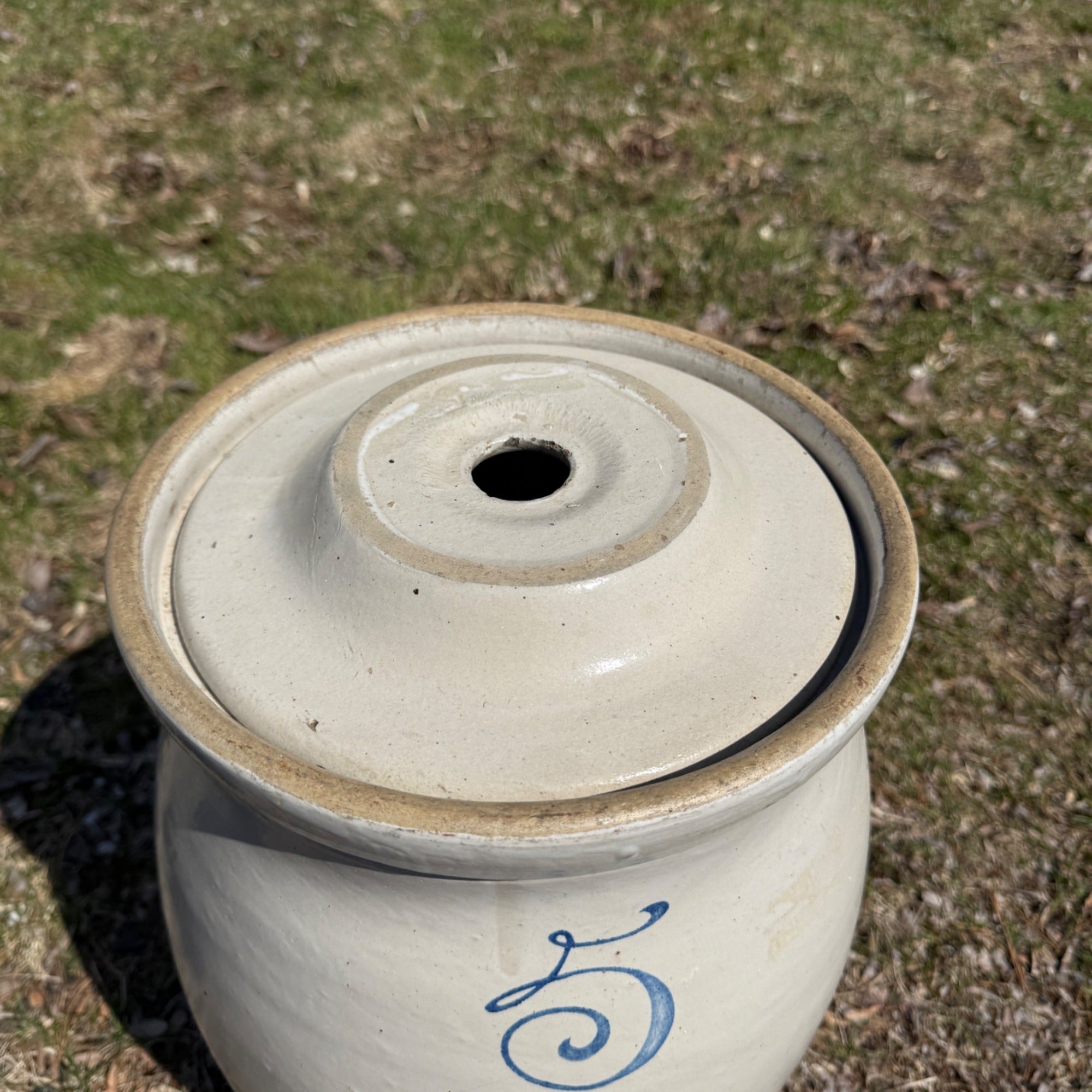 Antique Red Wing Elephant Ear Birch Leaf 5 Gallon Butter Churn