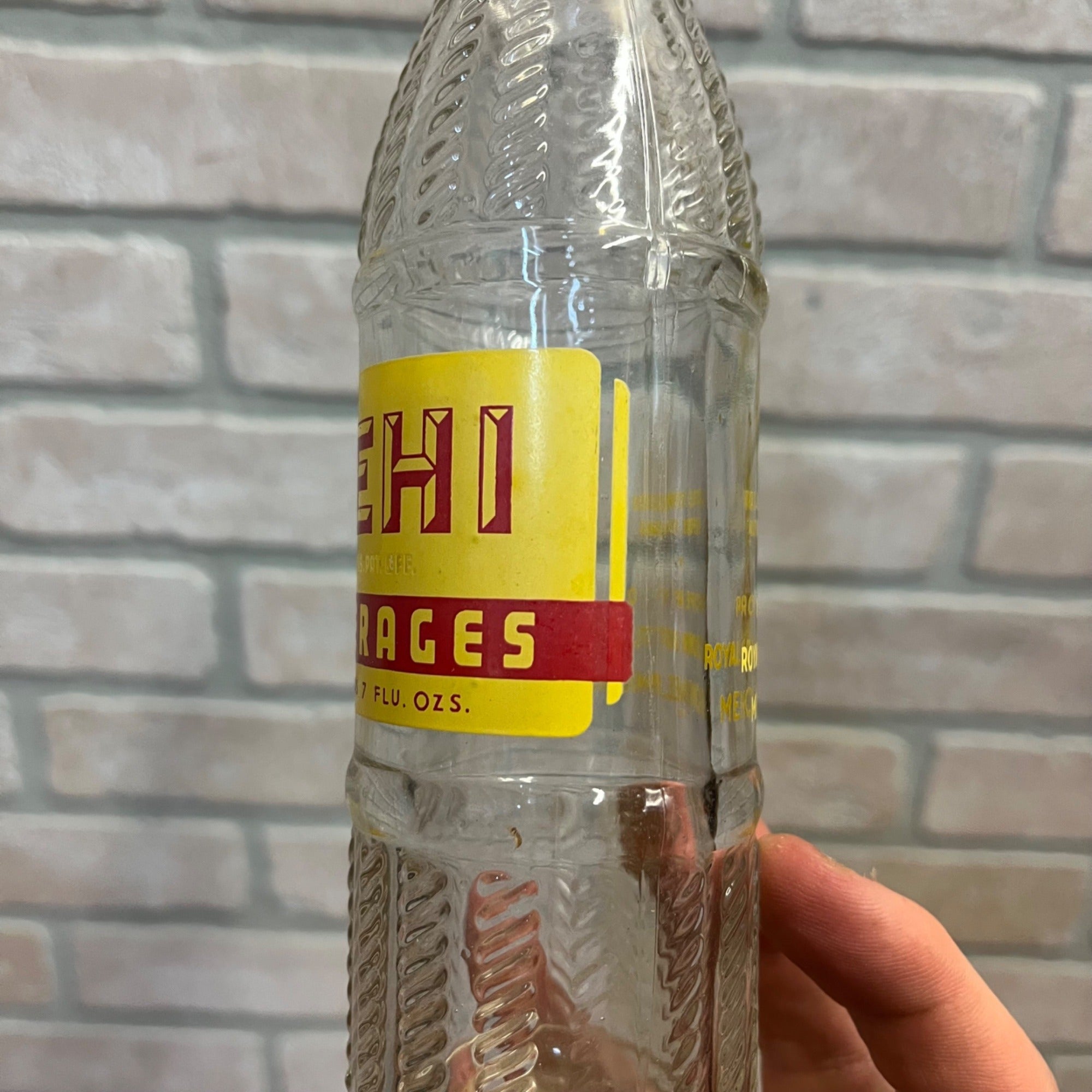 Vintage NEHI Beverages Soda Pop Glass Bottle 7 Fl Oz Menominee, MI