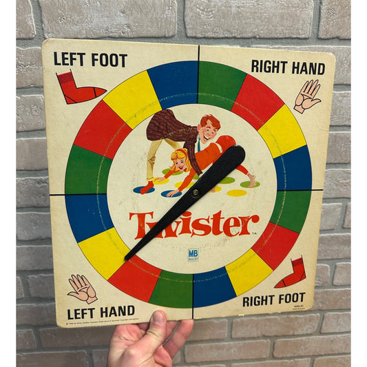 Vintage Twister Game 1966 Milton Bradley Replacement Spinner Board Only