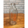 Vintage Golden Guernsey Dairy Milk Bottle Quart Pyro ACL Milwaukee WI