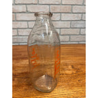 Vintage Golden Guernsey Dairy Milk Bottle Quart Pyro ACL Milwaukee WI