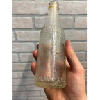 Vintage 6-1/2 oz Embossed Whistle Soda Bottle Beloit Wis