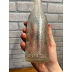 Vintage 6-1/2 oz Embossed Whistle Soda Bottle Beloit Wis