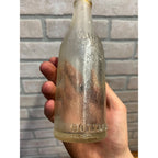 Vintage 6-1/2 oz Embossed Whistle Soda Bottle Beloit Wis