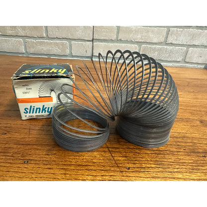 Vintage Steel Slinky Toy with Box by James Industries, Inc. - Toy 1960s