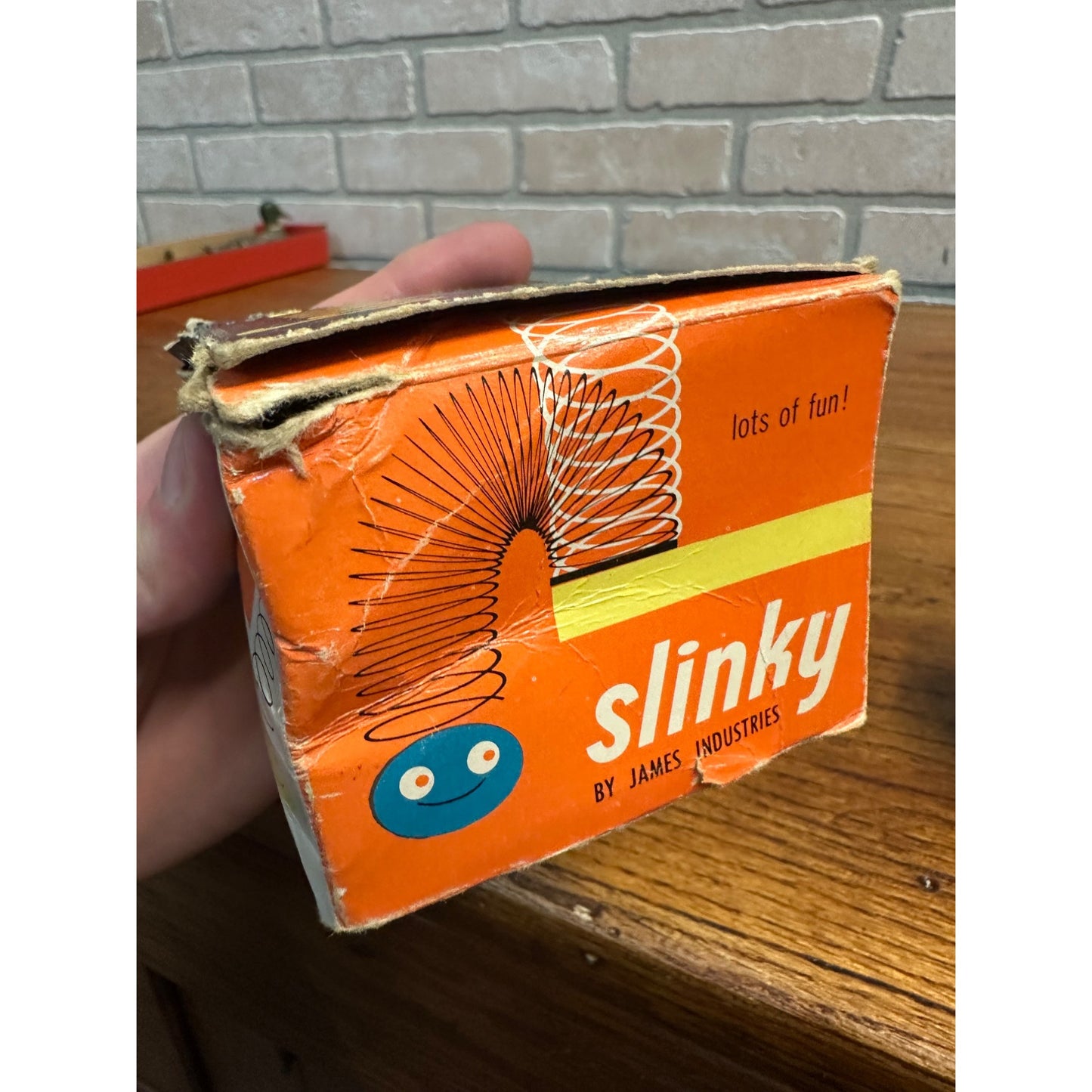 Vintage Steel Slinky Toy with Box by James Industries, Inc. - Toy 1960s