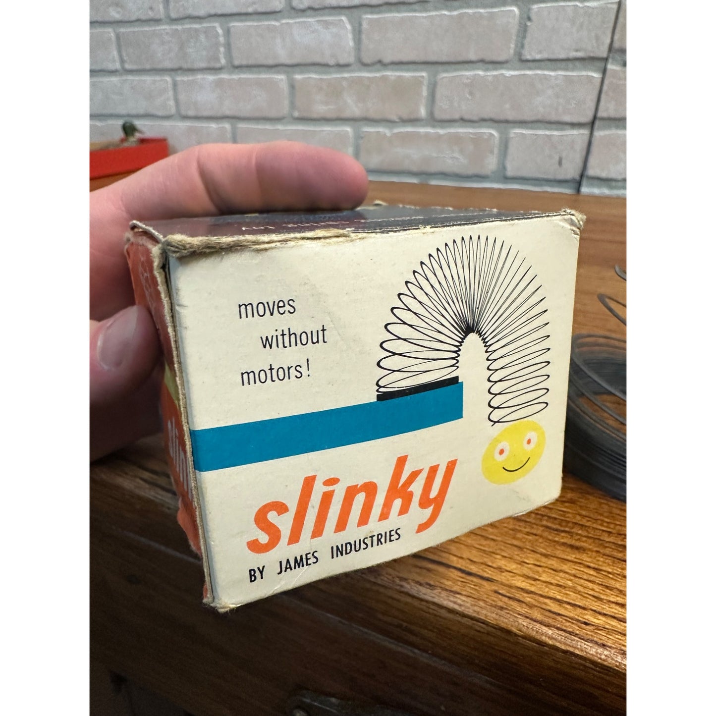 Vintage Steel Slinky Toy with Box by James Industries, Inc. - Toy 1960s