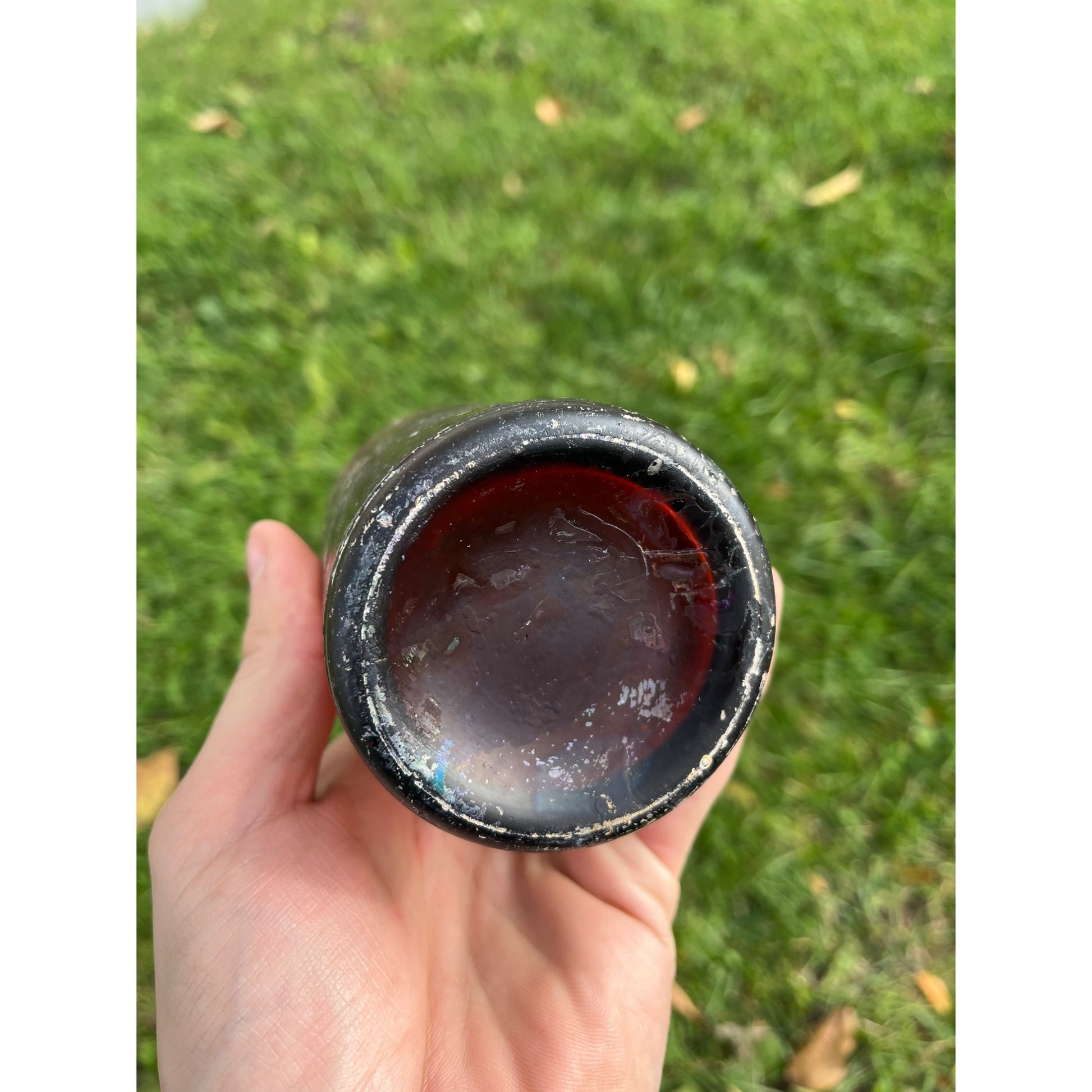 Henry Schinz c1890s Milwaukee Wis Amber Beer Bottle Blob Top