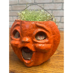 Vintage 1950s Halloween Jack O'Lantern Paper Mache JOL Choir Boy DOUBLE SIDED