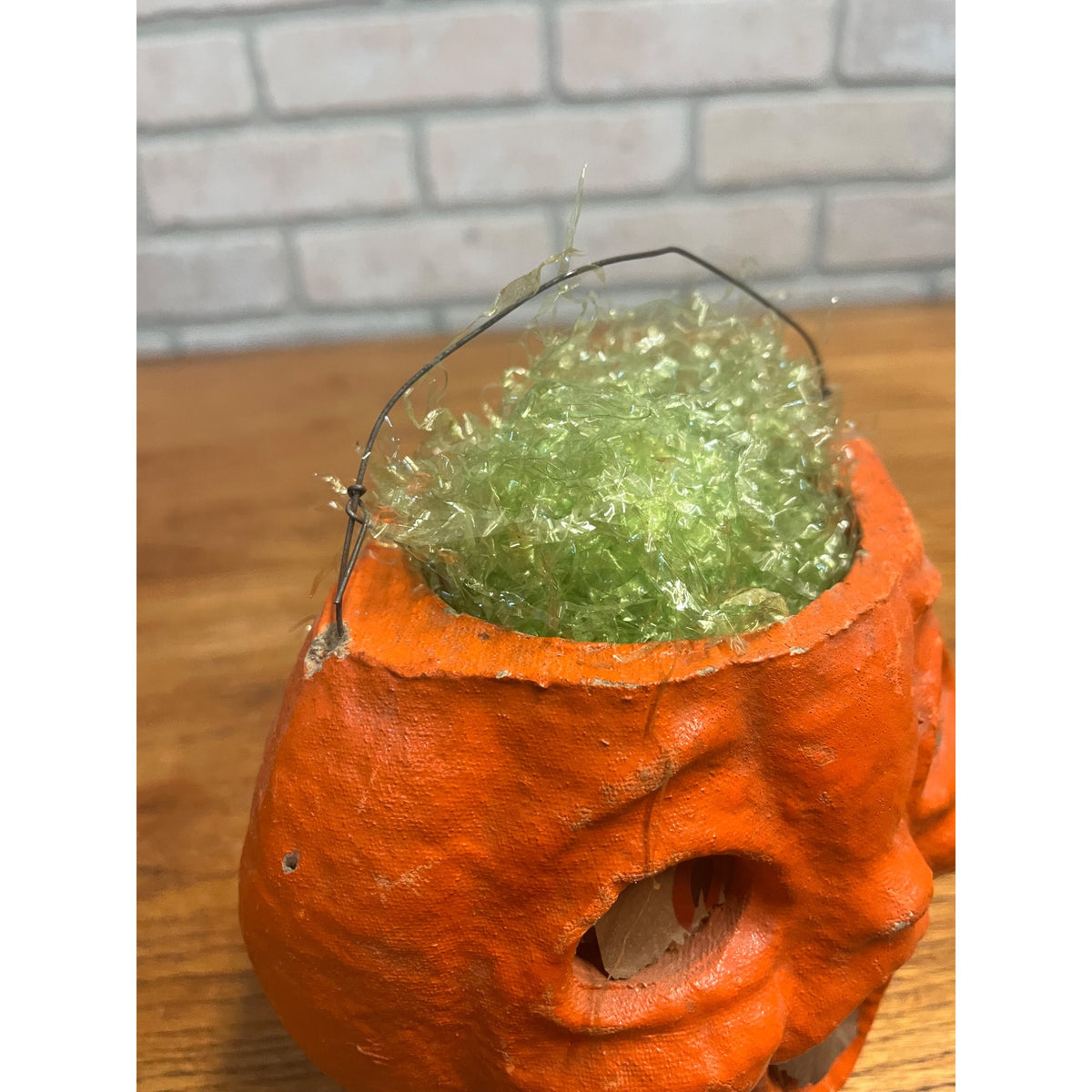 Vintage 1950s Halloween Jack O'Lantern Paper Mache JOL Choir Boy DOUBLE SIDED