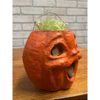 Vintage 1950s Halloween Jack O'Lantern Paper Mache JOL Choir Boy DOUBLE SIDED