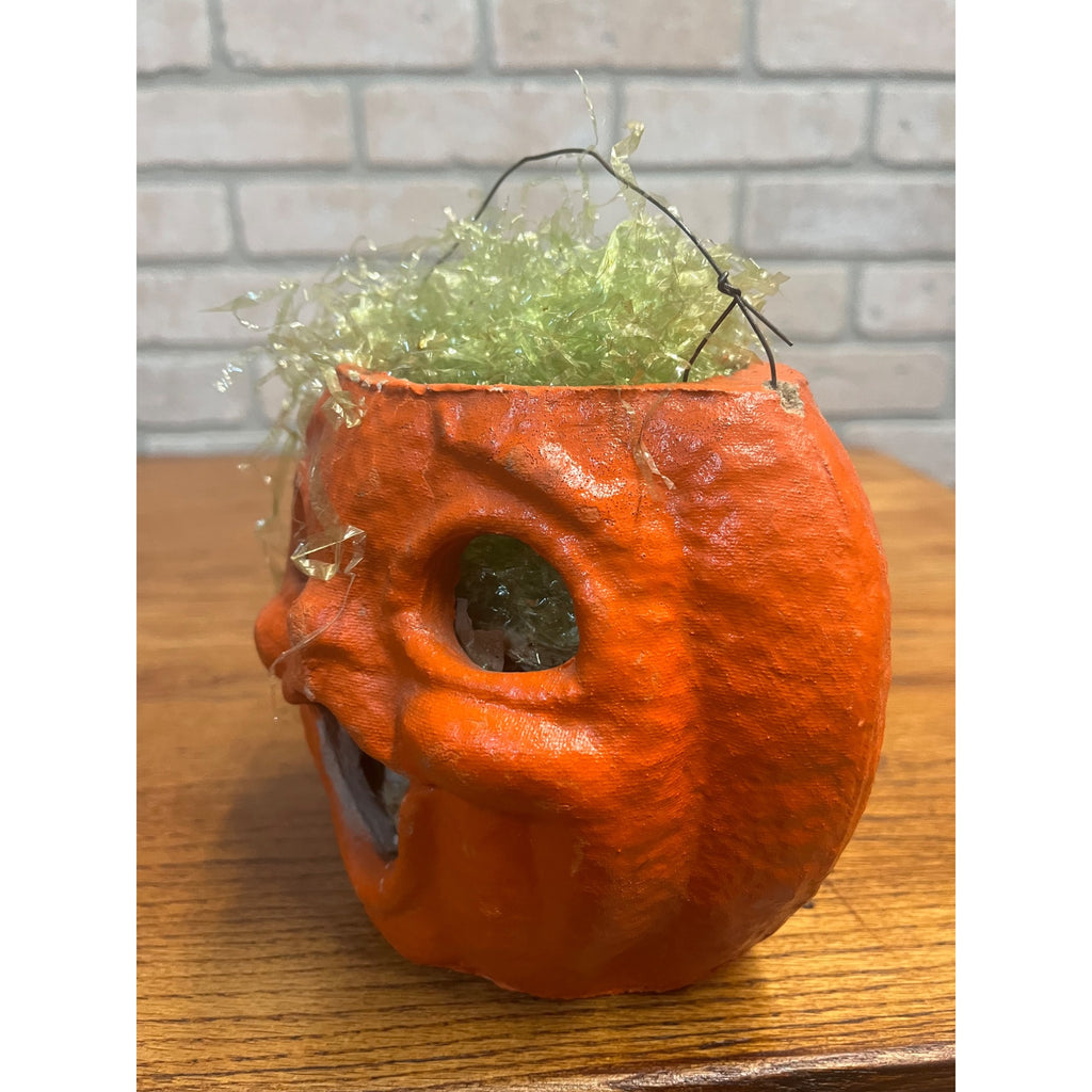 Vintage 1950s Halloween Jack O'Lantern Paper Mache JOL Choir Boy DOUBLE SIDED