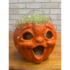 Vintage 1950s Halloween Jack O'Lantern Paper Mache JOL Choir Boy DOUBLE SIDED