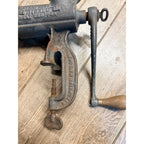 VINTAGE ENTERPRISE NO 10 MANUAL MEAT GRINDER TABLE MOUNT MADE IN USA