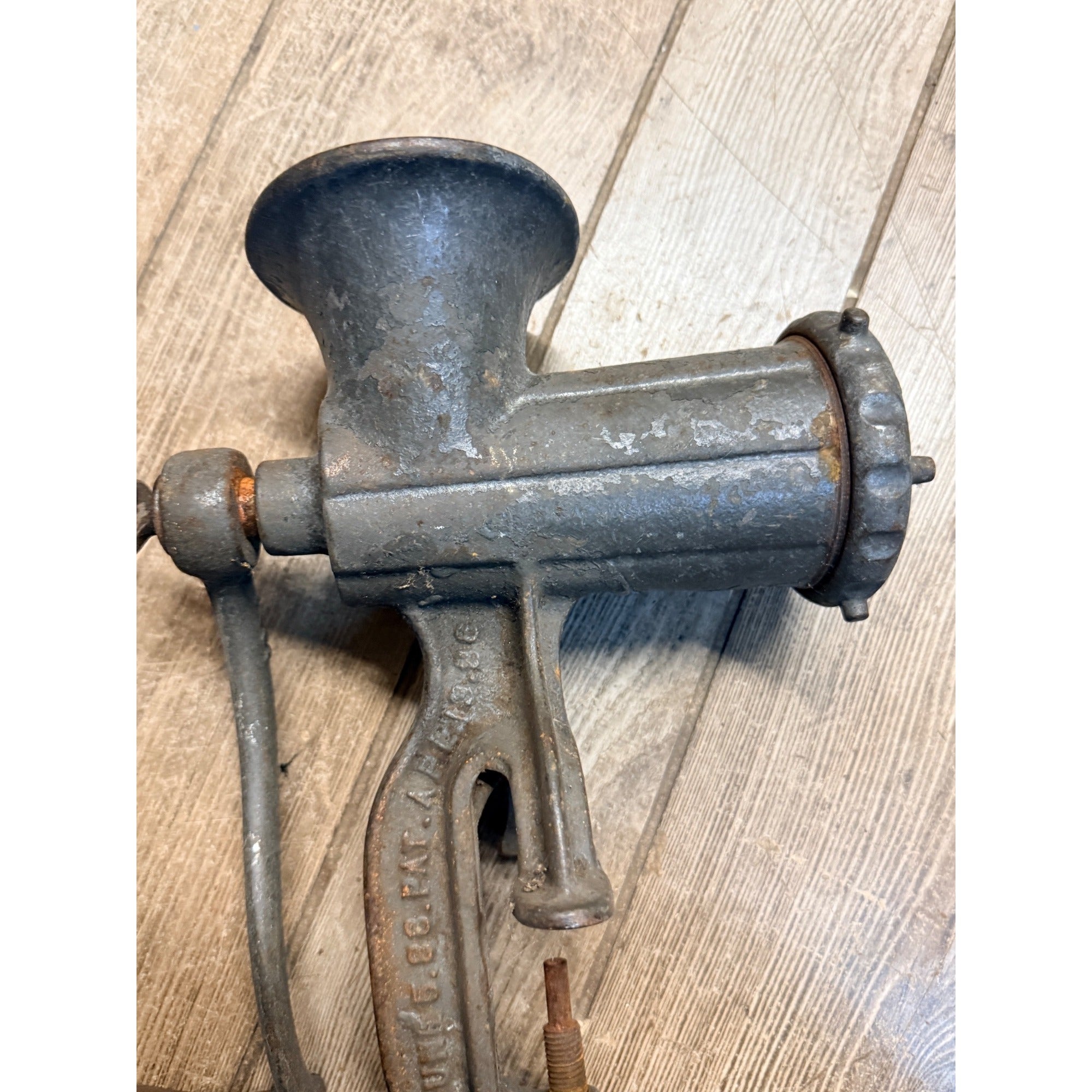 VINTAGE ENTERPRISE NO 10 MANUAL MEAT GRINDER TABLE MOUNT MADE IN USA