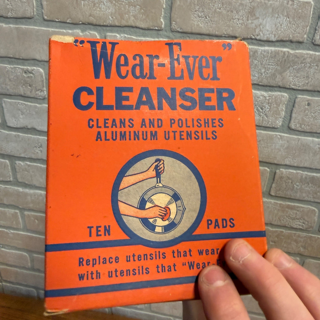 Vintage 1940s Wear Ever Aluminum Cleanser Box FULL Advertising Store Display Prop