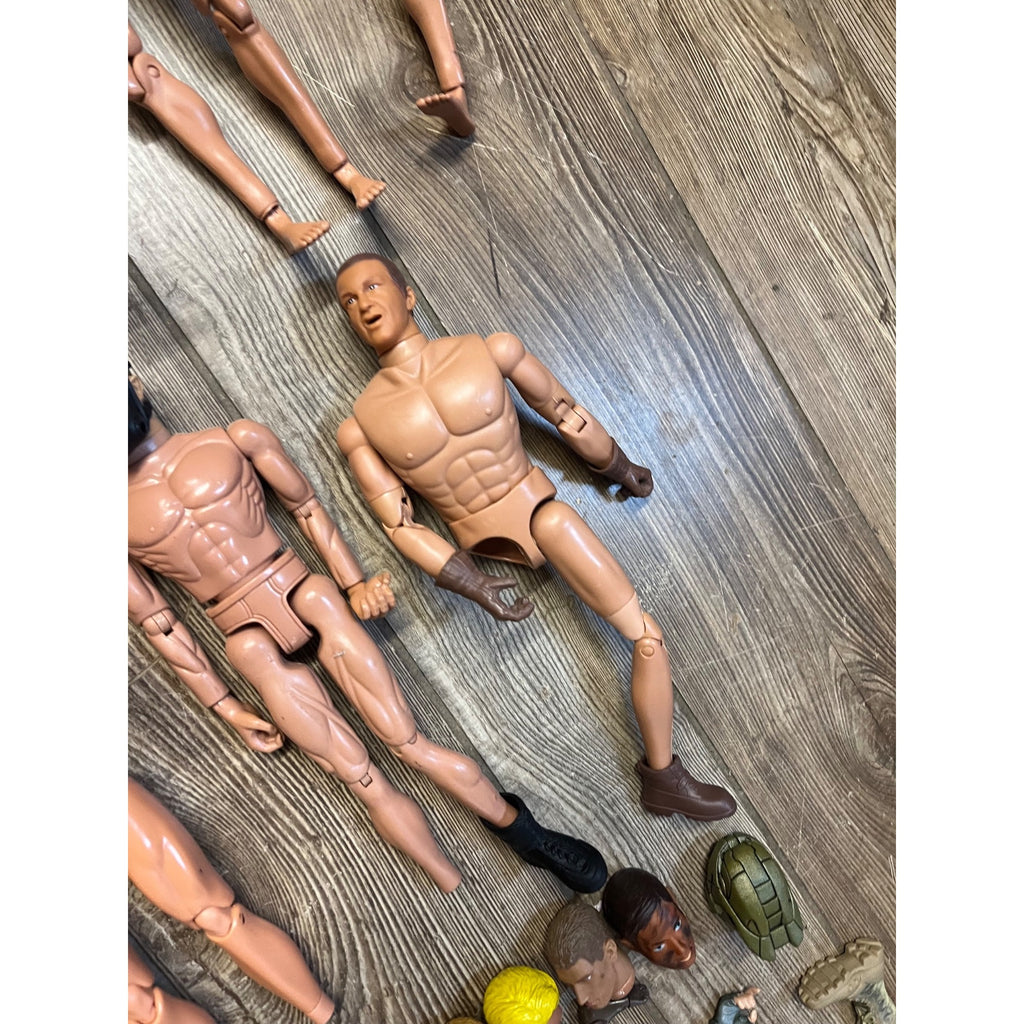 Vintage 1990s GI Joe & Other 1/6 Scale Broken Action Figures for Parts 12"