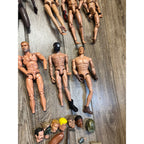 Vintage 1990s GI Joe & Other 1/6 Scale Broken Action Figures for Parts 12"