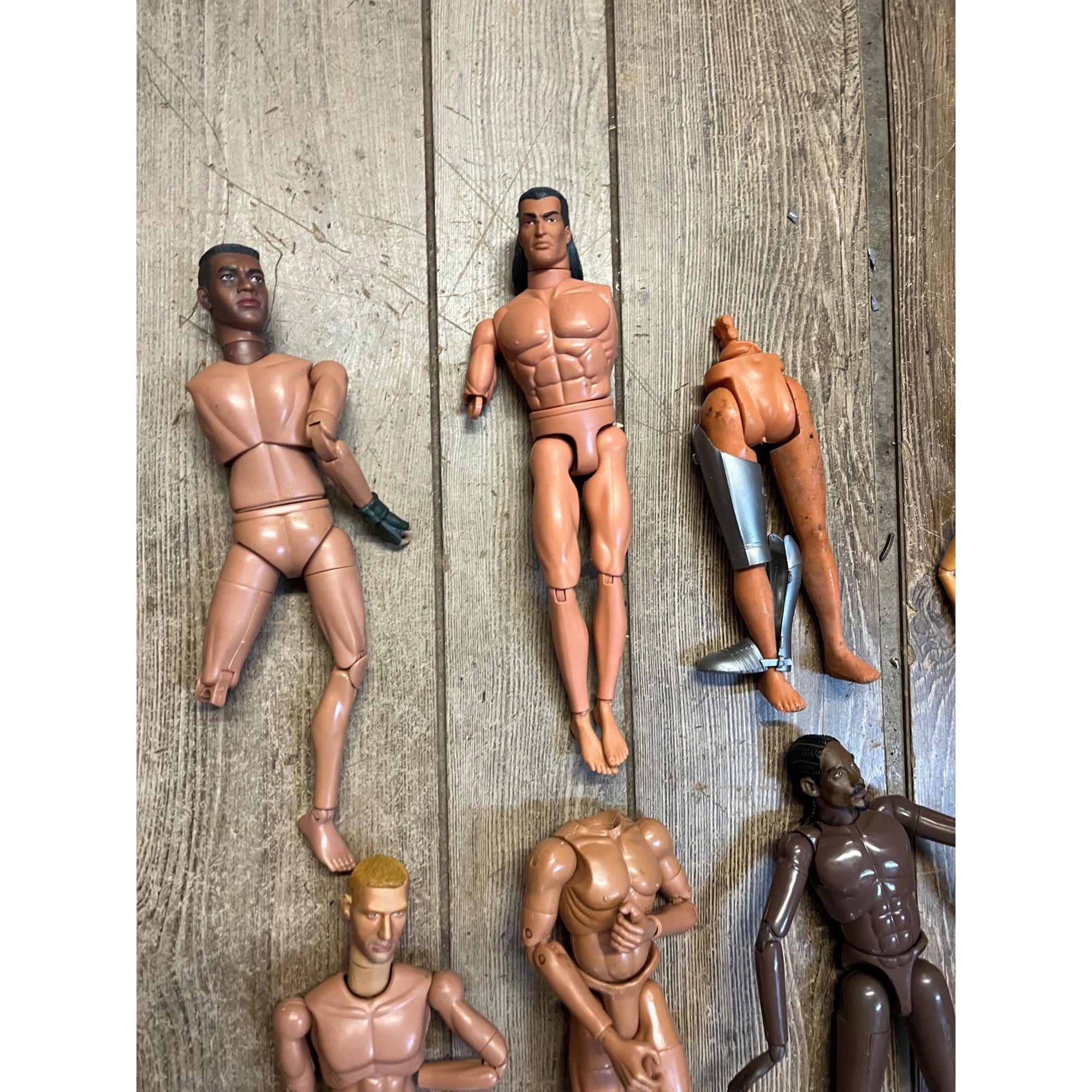 Vintage 1990s GI Joe & Other 1/6 Scale Broken Action Figures for Parts 12"