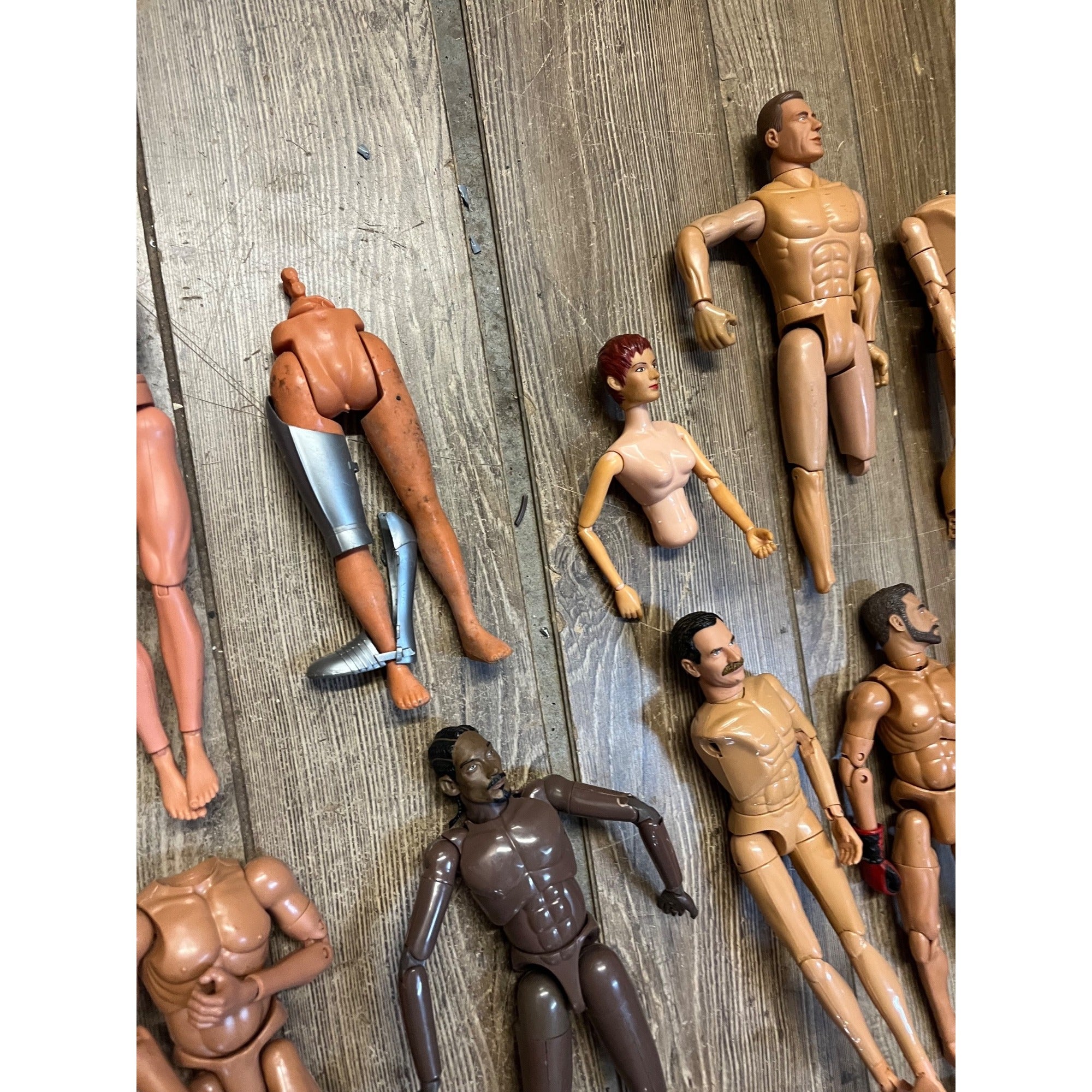Vintage 1990s GI Joe & Other 1/6 Scale Broken Action Figures for Parts 12"