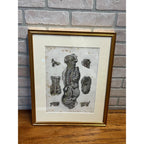 Antique c1870 Hand Colored Human Anatomy Steel Engraving Framed Medical Hirschfield C.E. Bock Atlas
