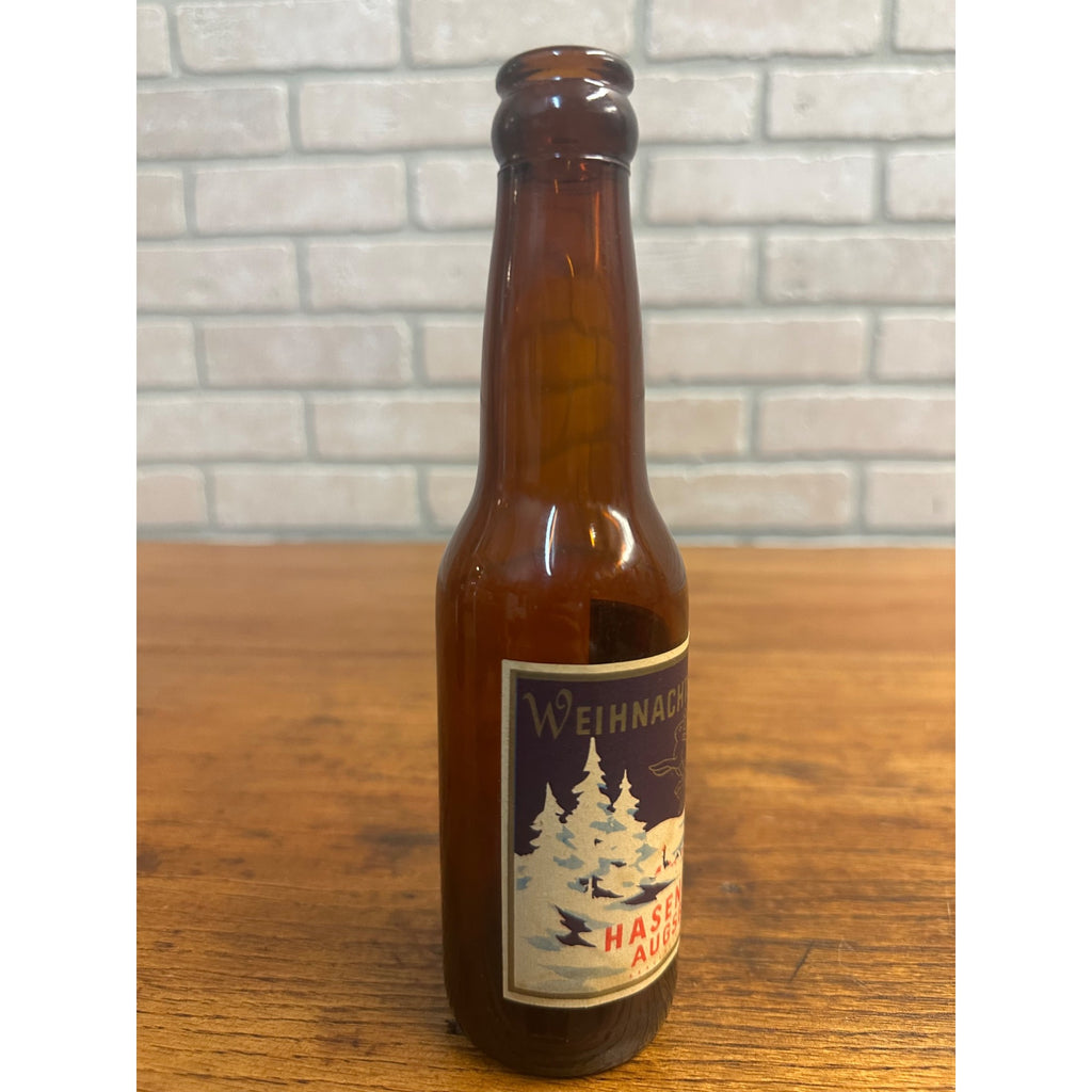 Vintage 1970s Weihnacht's Festbier 7oz Bottle Beer Label Hasennrau Augsburg German