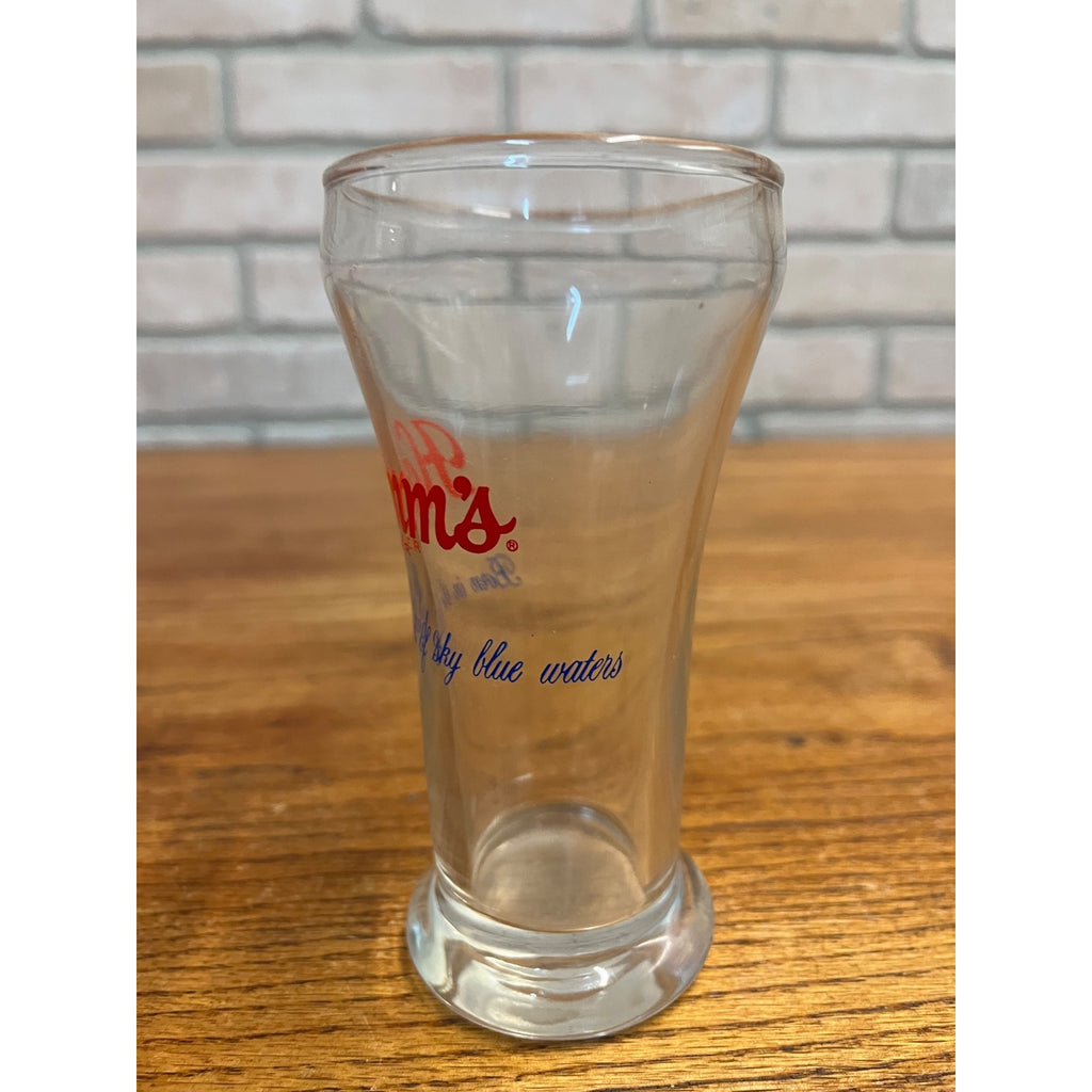 Vintage Hamm’s Beer Pilsner Glass 5-1/4" Tall Barware Land of Sky Blue Waters