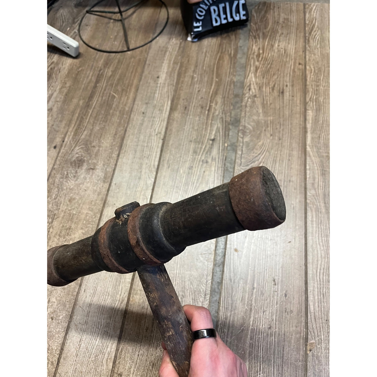 Antique Shipbuilding Corking Caulking Hammer Wooden Shipwrights Tool 1900s