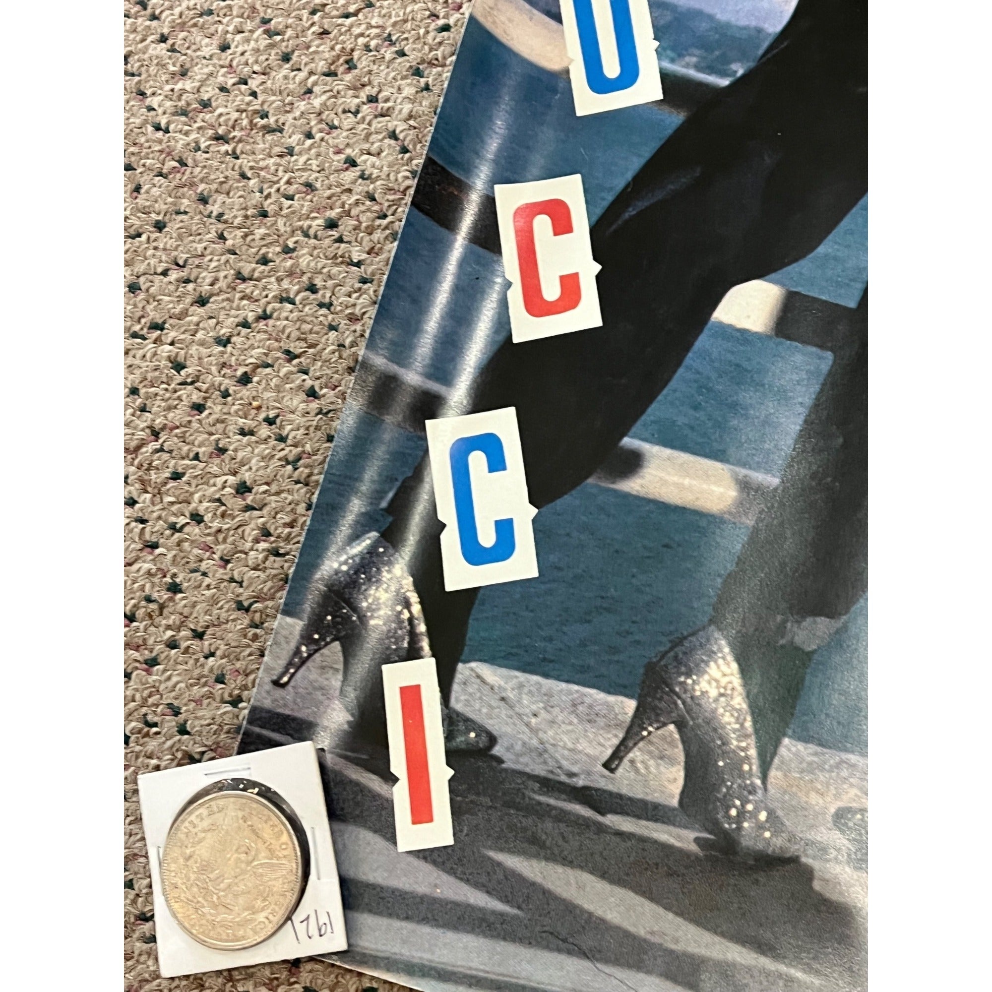 Vintage 1981 Fiorucci Fashion Art Poster Promo Advertising Girls Motorcycle Pier