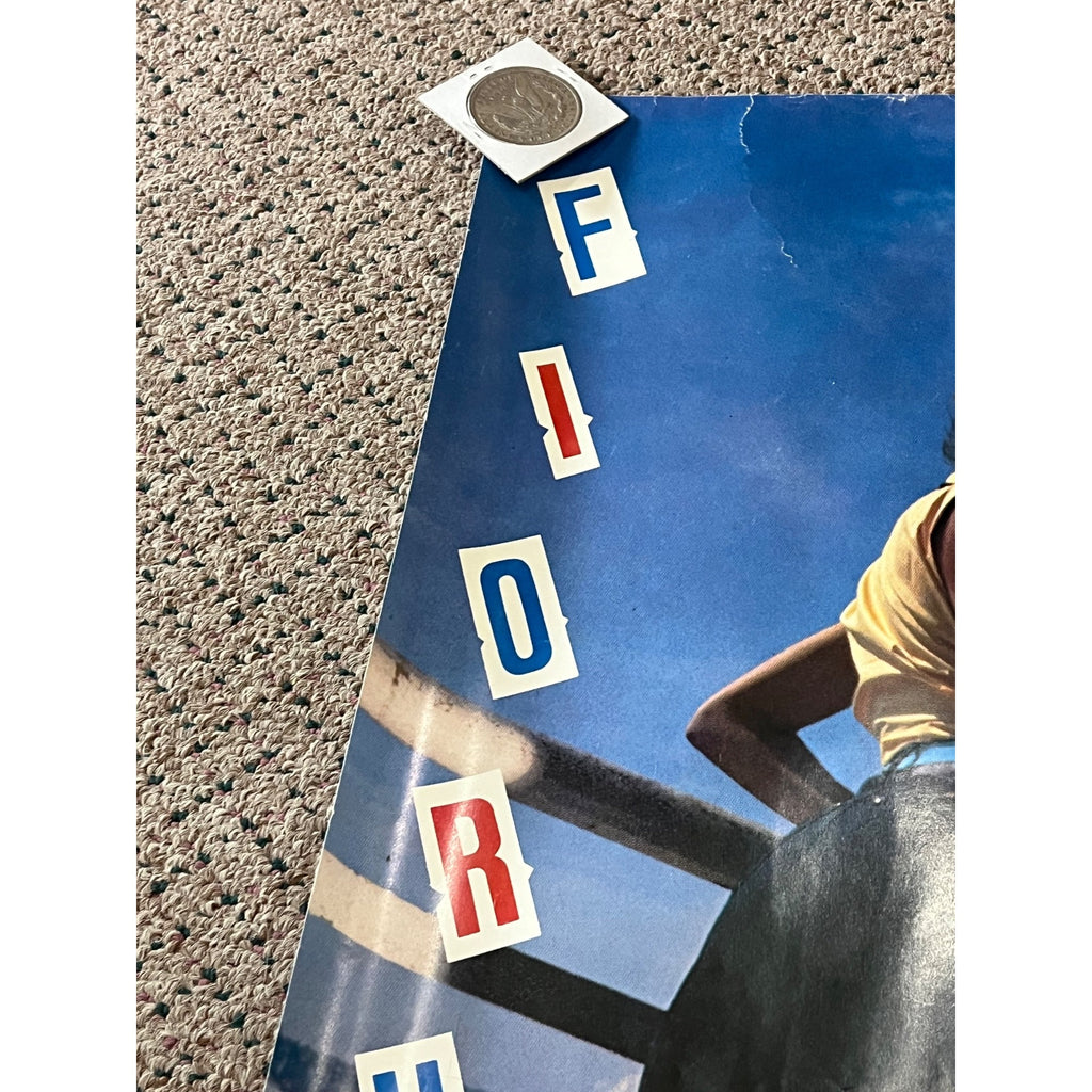 Vintage 1981 Fiorucci Fashion Art Poster Promo Advertising Girls Motorcycle Pier