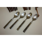 Huge Lot of Vintage MCM Wood and Stainless Steel Fondue Forks & More 1960s