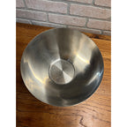 Vintage 1960s MCM Stainless Steel Large Salad Serving Bowl Lundtofte Danish