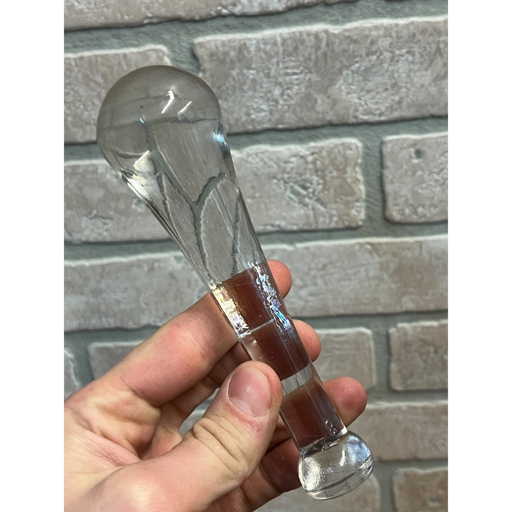 Vintage Clear Glass Pestle No. 8 Replacement for Mortar Apothecary 6" Long