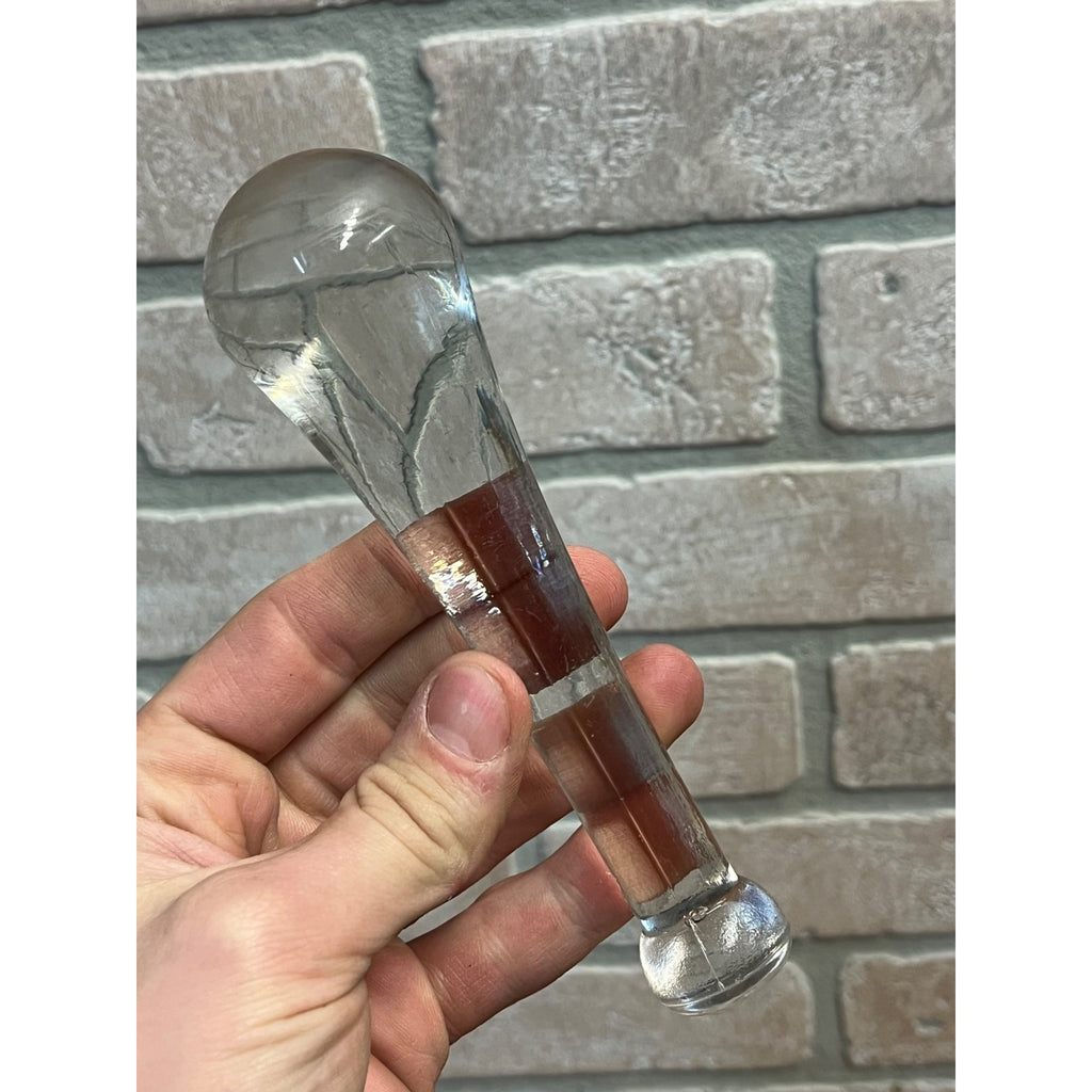 Vintage Clear Glass Pestle No. 8 Replacement for Mortar Apothecary 6" Long