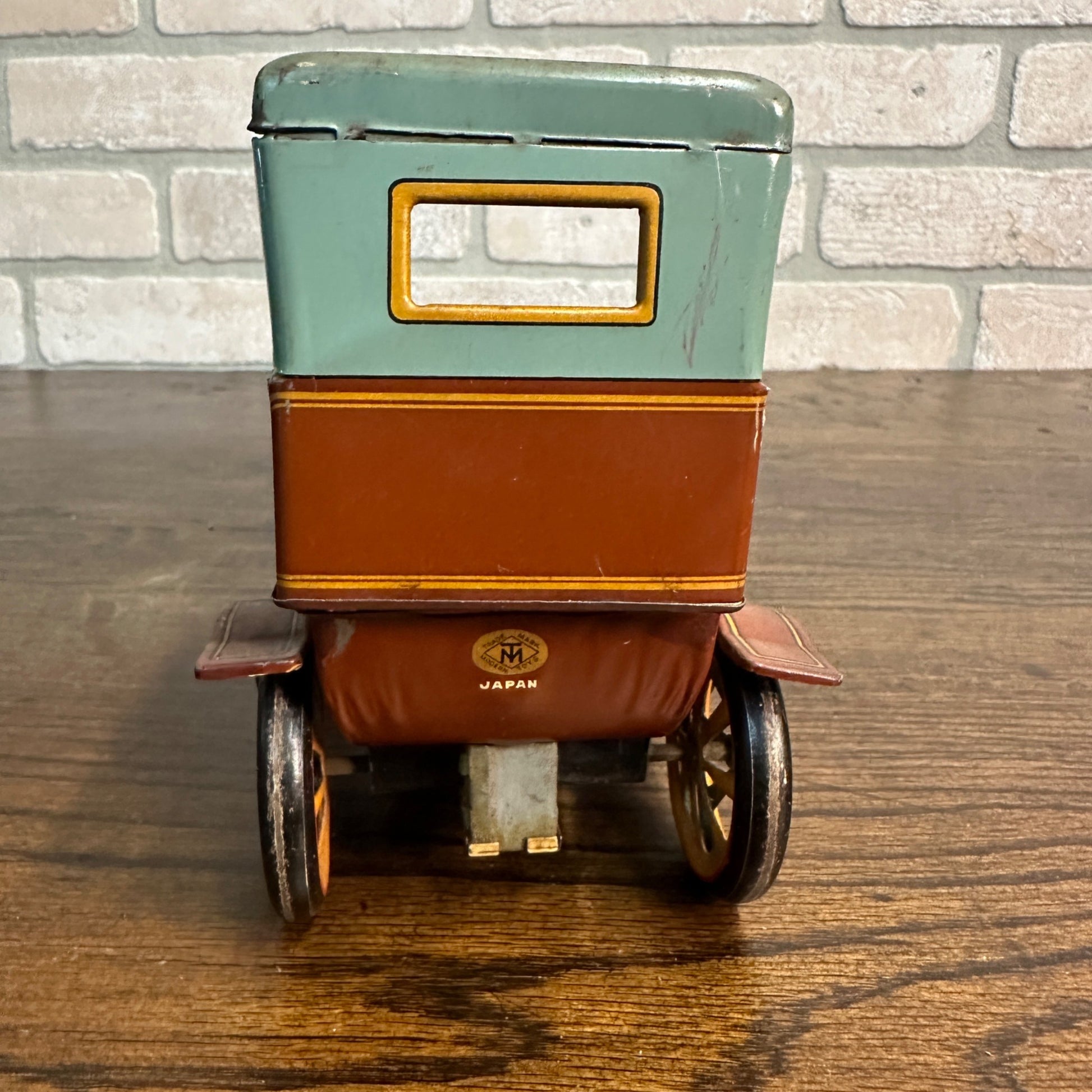 Vintage Modern Toys Tin Litho Print Friction Ford Model T Buggy Car Japan 7 Inch