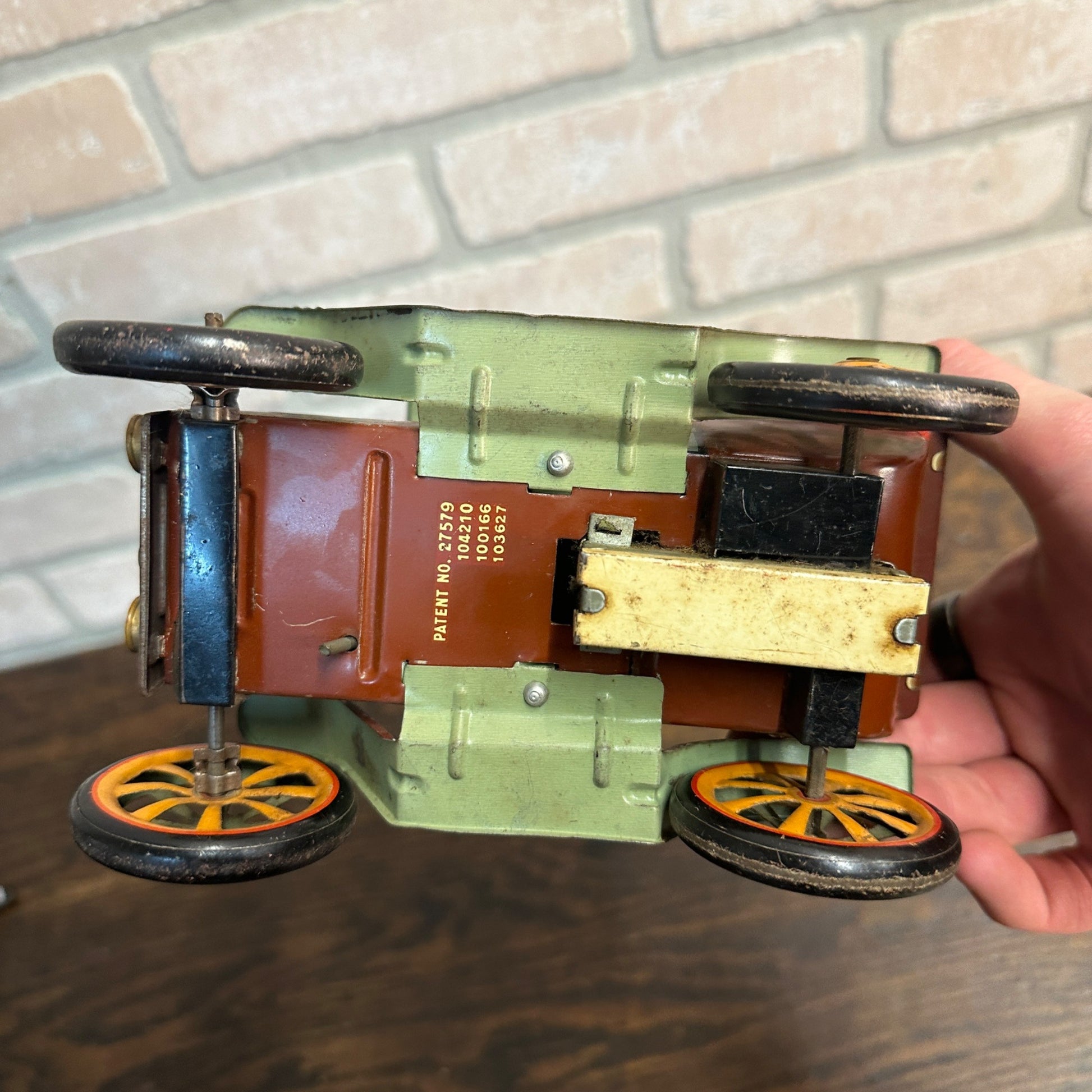 Vintage Modern Toys Tin Litho Print Friction Ford Model T Buggy Car Japan 7 Inch