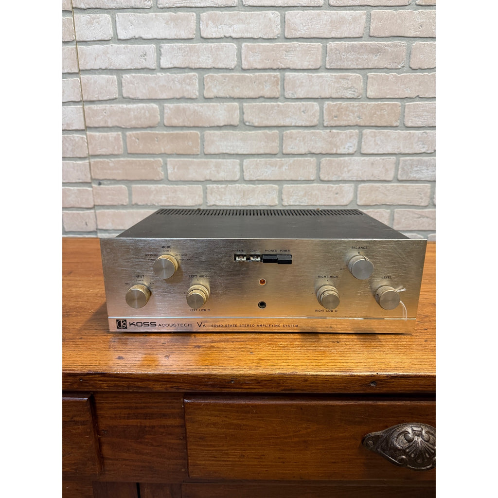 SCARCE Vintage Koss Acoustech V-A Solid State Stereo Integrated Amplifier Parts Repair