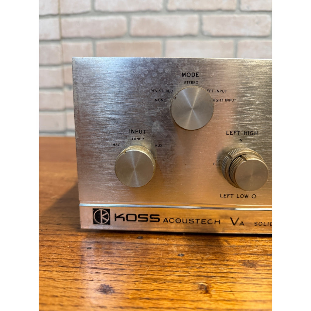SCARCE Vintage Koss Acoustech V-A Solid State Stereo Integrated Amplifier Parts Repair