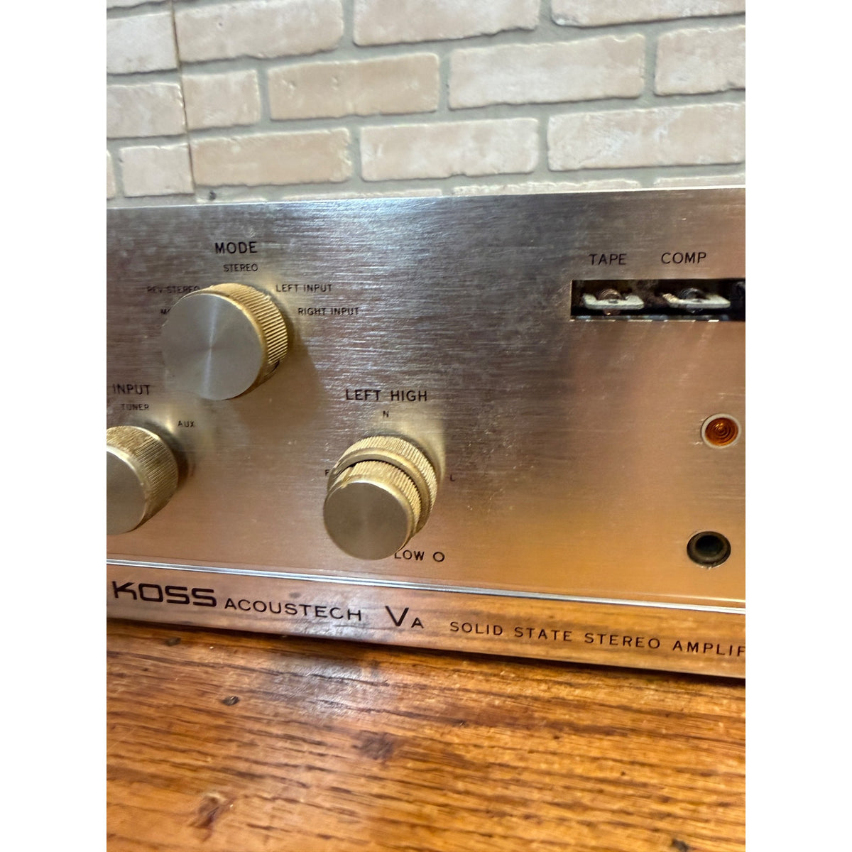 SCARCE Vintage Koss Acoustech V-A Solid State Stereo Integrated Amplifier Parts Repair