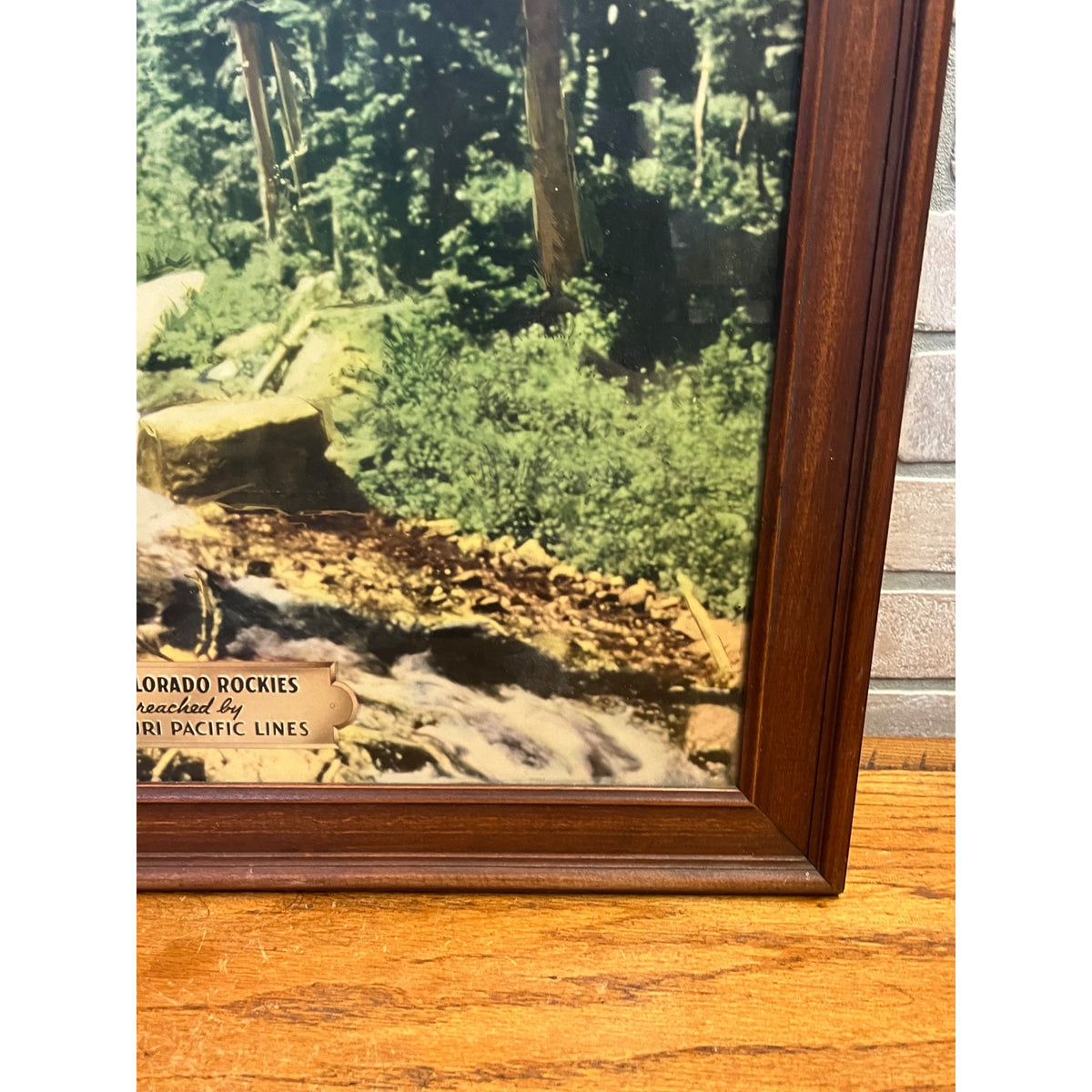 Original Colorado Rockies Missouri Pacific Lines Railroad Poster Sign Advertising
