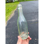 Vintage Waupun Bottling Works Wisconsin 7 1/2 Glass Embossed Soda Bottle