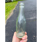 Vintage Waupun Bottling Works Wisconsin 7 1/2 Glass Embossed Soda Bottle
