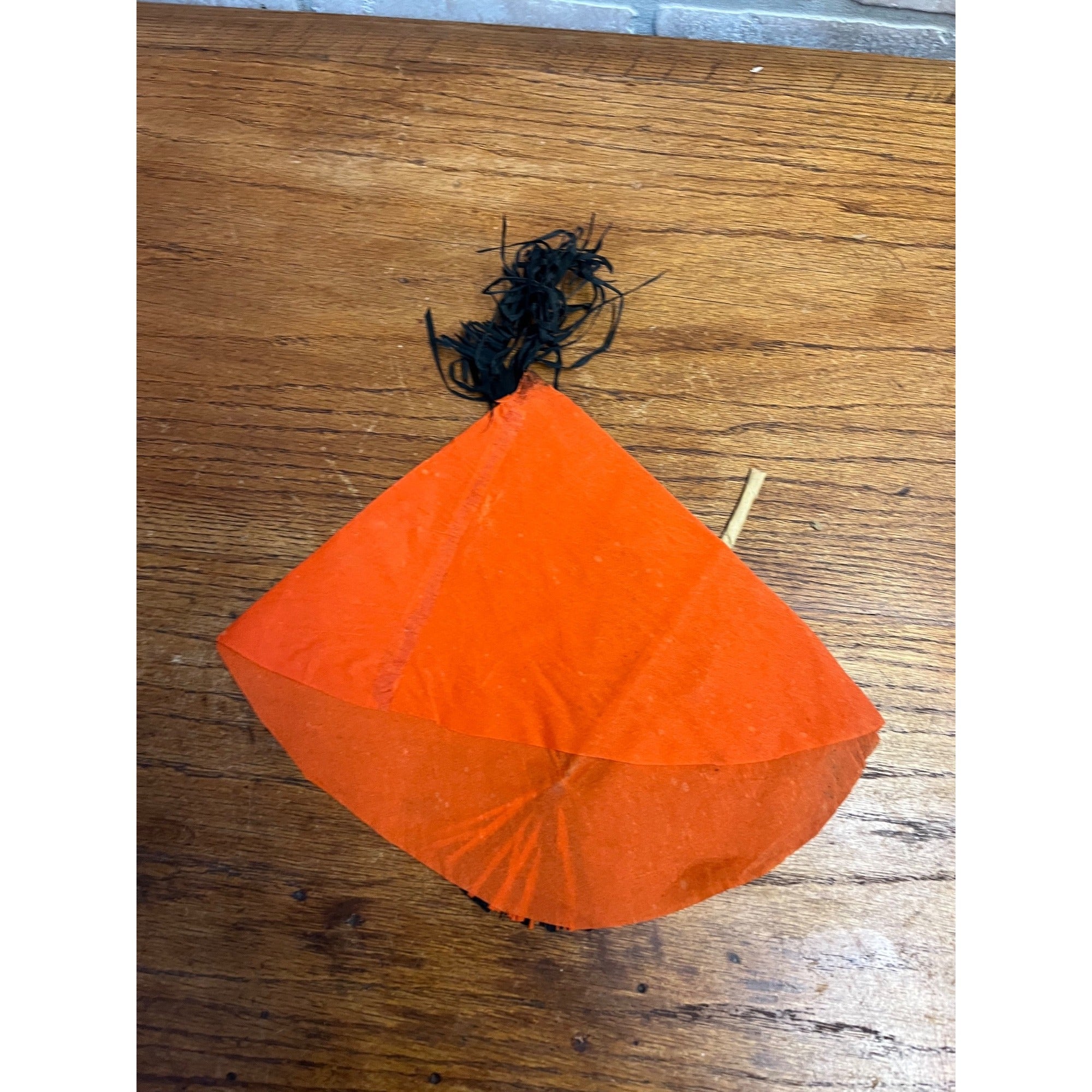 Vintage 1950s Flying Witch Halloween Party Hats Lot (2) Tissue Paper